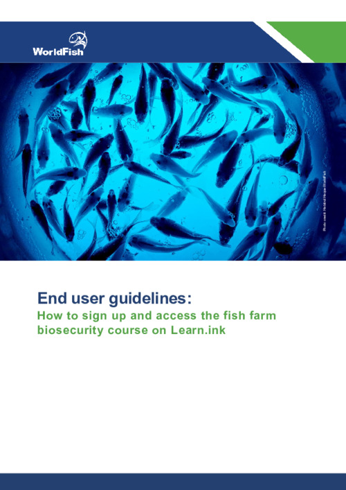 End user guidelines: How to sign up and access the fish farm biosecurity course on Learn.ink End user guidelines: How to sign up and access the fish farm biosecurity course on Learn.ink