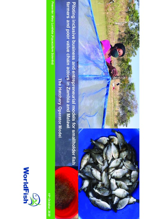 The Hatchery Operator Model The Hatchery Operator Model