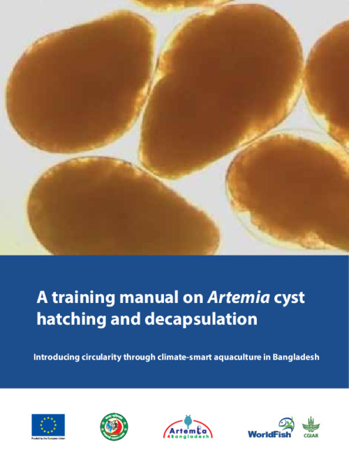 A Training Manual on Artemia Cyst Hatching and Decapsulation A Training Manual on Artemia Cyst Hatching and Decapsulation