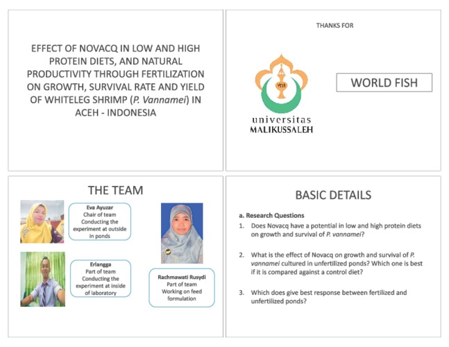 Effect of Novacq™ in Penaeus vannamei diets Effect of Novacq™ in Penaeus vannamei diets