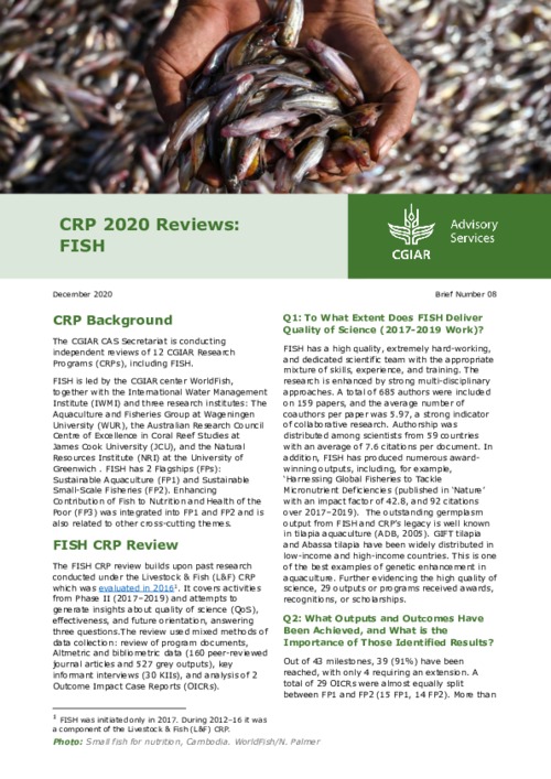 CRP 2020 Reviews: FISH CRP 2020 Reviews: FISH