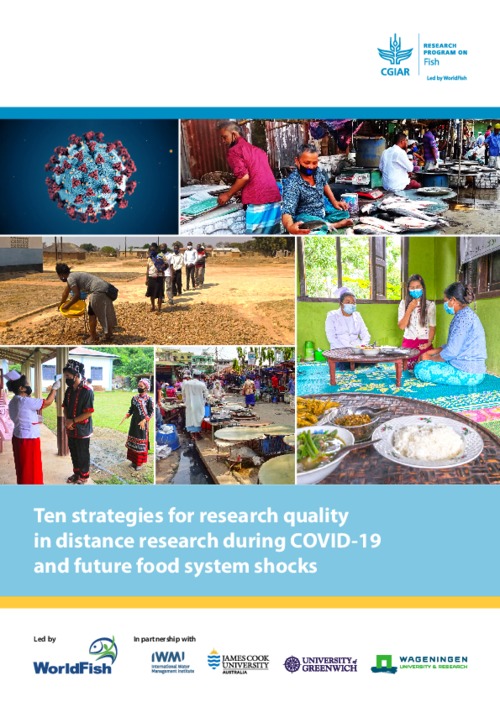 Ten strategies for research quality in distance research during COVID-19 and future food system shocks Ten strategies for research quality in distance research during COVID-19 and future food system shocks