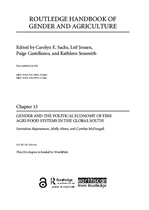 Gender and the Political Economy of Fish Agri-food Systems in the Global South