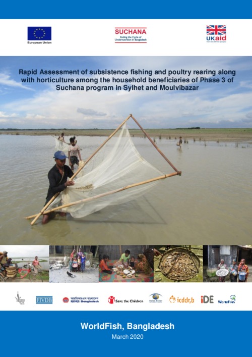 Rapid Assessment of subsistence fishing and poultry rearing along with horticulture among the household beneficiaries of Phase 3 of Suchana program in Sylhet and Moulvibazar