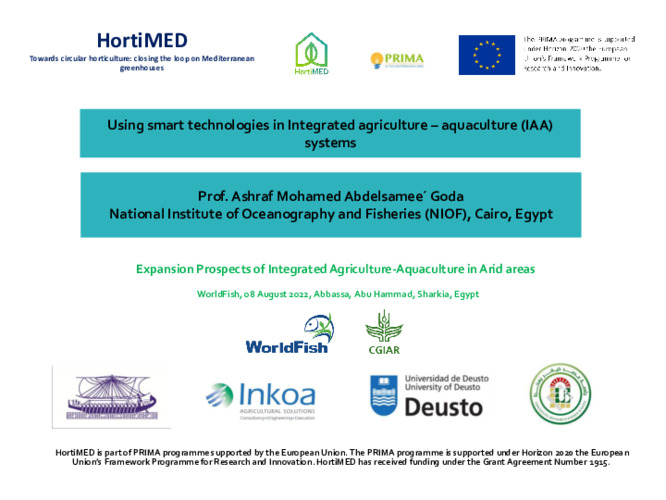 Expansion prospects of Integrated Agriculture-Aquaculture Systems (IAAS) in new lands in Egypt workshop presentations merged Expansion prospects of Integrated Agriculture-Aquaculture Systems (IAAS) in new lands in Egypt workshop presentations merged