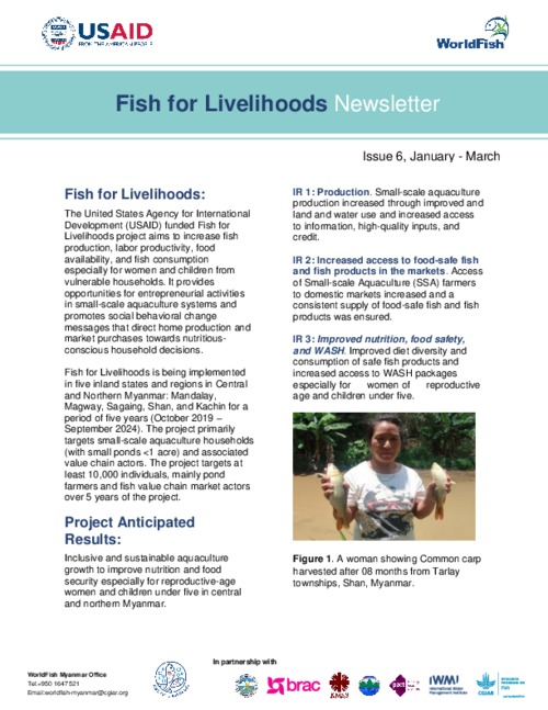 Fish for Livelihoods Newsletter (Jan - Mar 2021) Fish for Livelihoods Newsletter (Jan - Mar 2021)