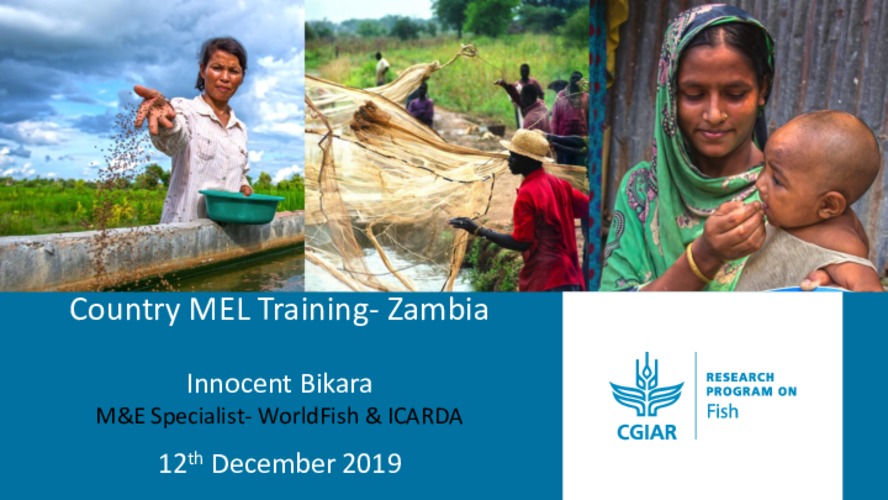 MEL Training presentation to Zambia Country Staff MEL Training presentation to Zambia Country Staff