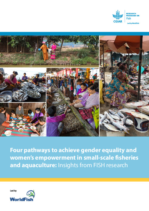 Four pathways to achieve gender equality and women’s empowerment in small-scale fisheries and aquaculture: Insights from FISH research Four pathways to achieve gender equality and women’s empowerment in small-scale fisheries and aquaculture: Insights from FISH research
