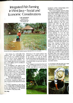 Integrated fish farming in West Java: social and economic considerations