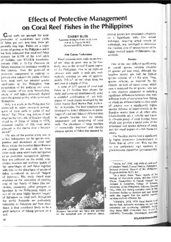 Effects of protective management on coral reef fishes in the Philippines