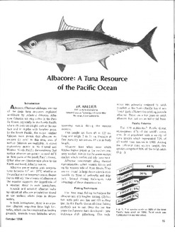 Albacore: a tuna resource of the Pacific Ocean