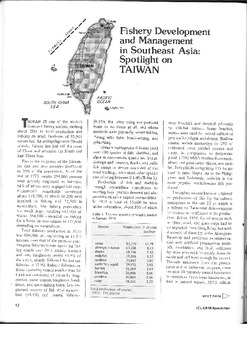 Fishery development and management in Southeast Asia: spotlight on Taiwan