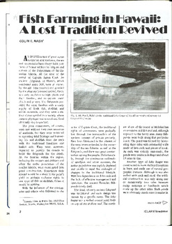 Fish farming in Hawaii: a lost tradition revived Fish farming in Hawaii: a lost tradition revived