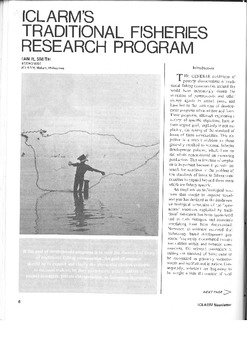 ICLARM's traditional fisheries research program