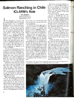 Salmon ranching in Chile: ICLARM's role Salmon ranching in Chile: ICLARM's role
