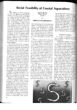 Social feasibility of coastal aquaculture