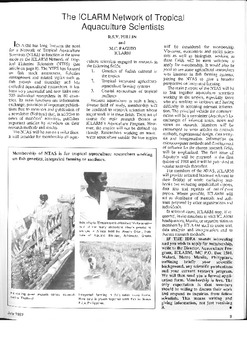 The ICLARM Network of Tropical Aquaculture Scientists