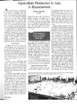 Aquaculture production in Asia: a reassessment