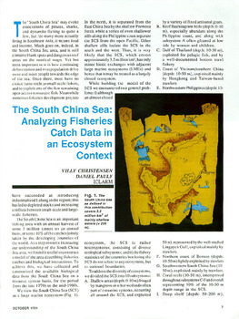 The South China Sea: analyzing fisheries catch data in an ecosystem context The South China Sea: analyzing fisheries catch data in an ecosystem context