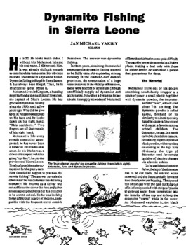Dynamite fishing in Sierra Leone