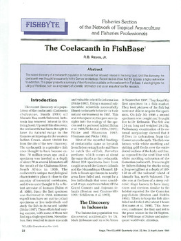 The coelacanth in FishBase The coelacanth in FishBase