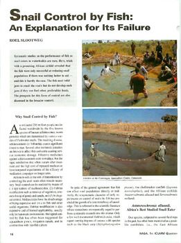 Snail control by fish: an explanation for its failure Snail control by fish: an explanation for its failure