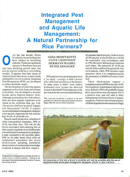 Integrated farming: a new approach in the Basse Casamance, Sénégal Integrated farming: a new approach in the Basse Casamance, Sénégal