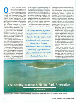 The Spratly Islands: a marine park alternative The Spratly Islands: a marine park alternative