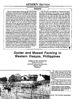Oyster and mussel farming in Western Visayas, Philippines Oyster and mussel farming in Western Visayas, Philippines
