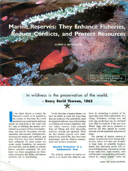 Marine reserves: they enhance fisheries, reduce conflicts, and protect resources