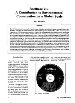 ReefBase 2.0: a contribution to environmental conservation on a global scale ReefBase 2.0: a contribution to environmental conservation on a global scale