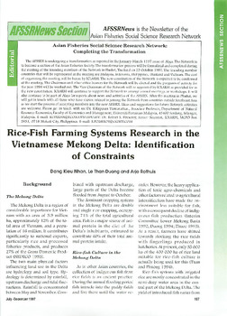 Rice-fish farming systems research in the Vietnamese Mekong Delta: identification of constraints Rice-fish farming systems research in the Vietnamese Mekong Delta: identification of constraints