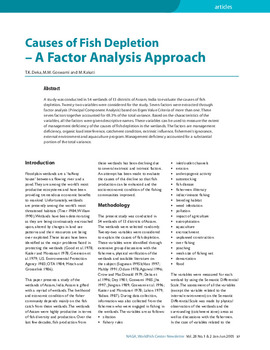 Causes of fish depletion: a factor analysis approach