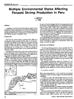 Multiple environmental states affecting penaeid shrimp production in Peru