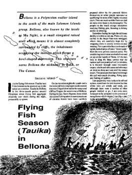 Flying fish season (Tauika) in Bellona