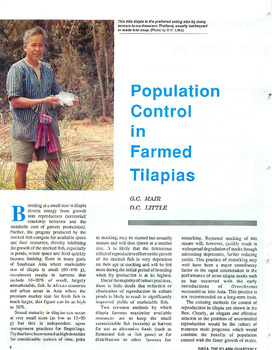 Population control in farmed tilapias Population control in farmed tilapias