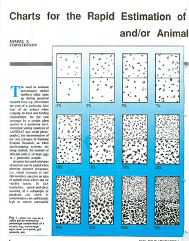 Charts for the rapid estimation of percentages of plants and/or animals in samples Charts for the rapid estimation of percentages of plants and/or animals in samples