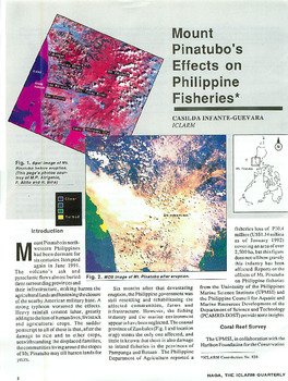 Mount Pinatubo's effects on Philippine fisheries Mount Pinatubo's effects on Philippine fisheries