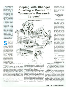 Coping with change: charting a course for tomorrows research careers