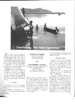 Overfishing: the Haiti experience