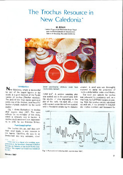 The trochus resource in New Caledonia