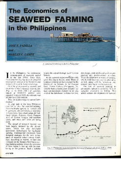 The economics of seaweed farming in the Philippines The economics of seaweed farming in the Philippines