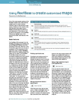 Using ReefBase to create customized maps