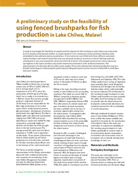A preliminary study on the feasibility of using fenced brushparks for fish production in Lake Chilwa, Malawi A preliminary study on the feasibility of using fenced brushparks for fish production in Lake Chilwa, Malawi