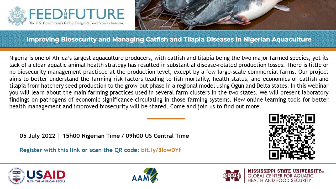 Feed the Future Innovation Lab for Fish: Improving biosecurity and managing catfish and tilapia diseases in Nigerian Aquaculture