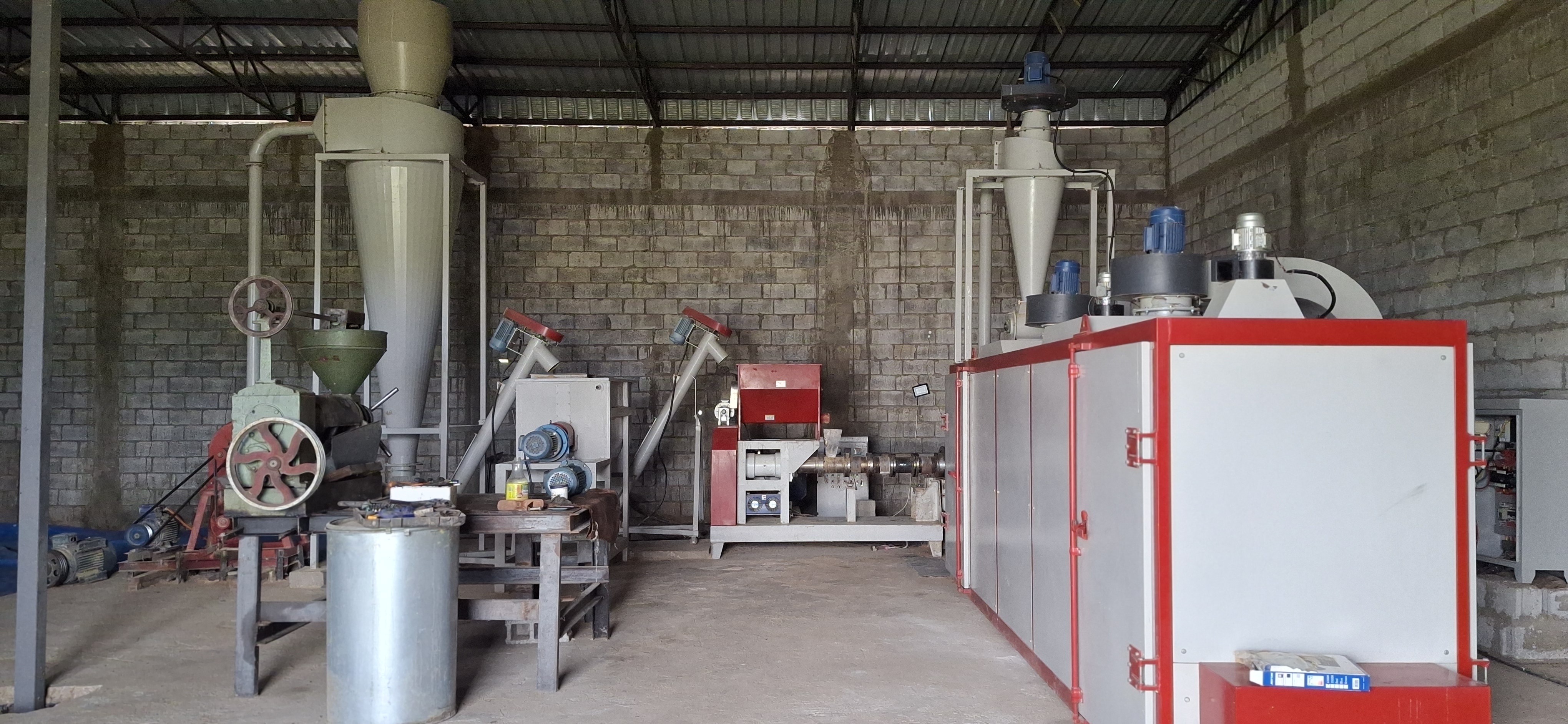Prime Feed SME fish feed mill facility in a local community, Makali area, Lusaka, Zambia  