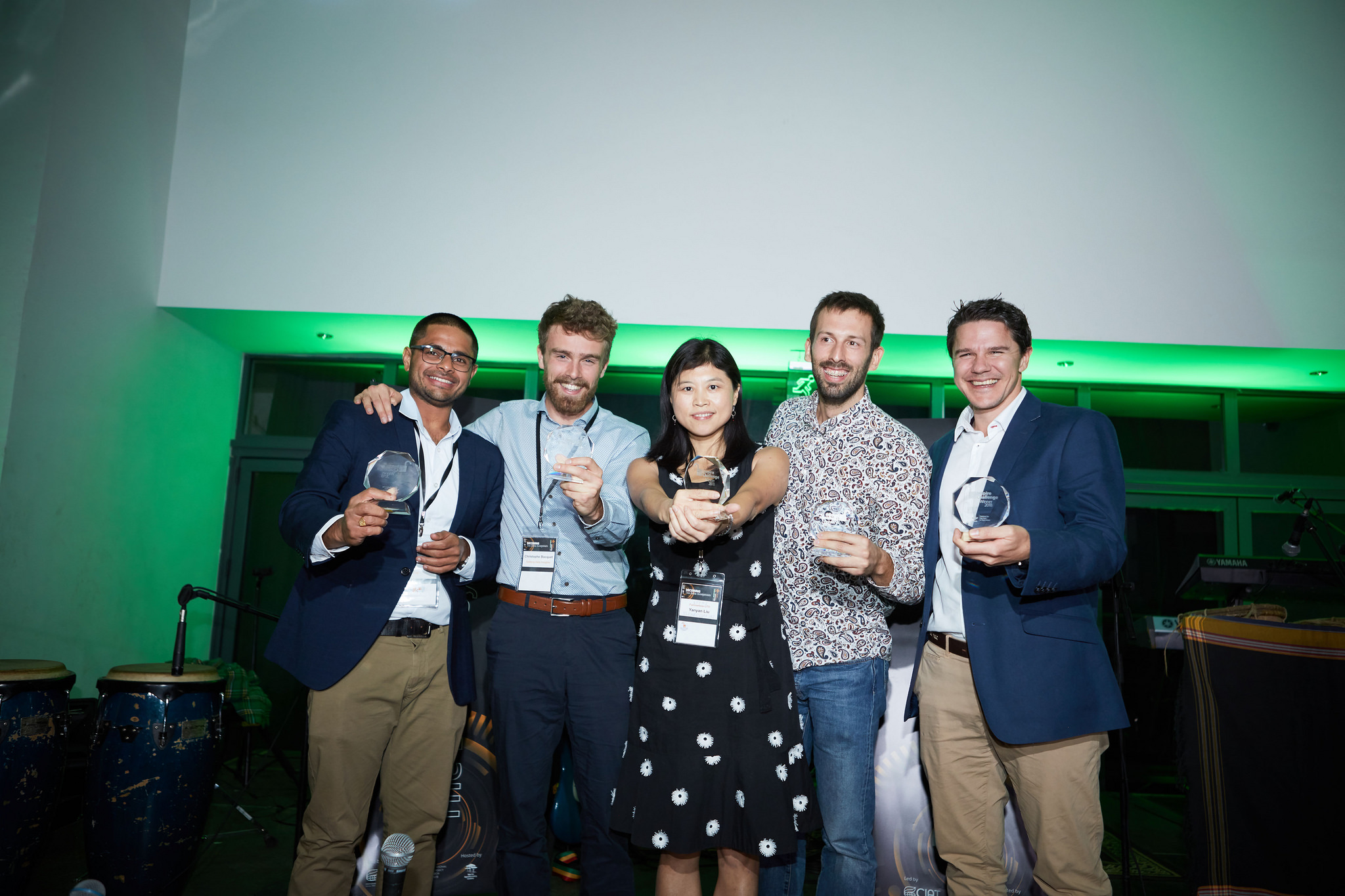 Winners of the CGIAR Big Data in Agriculture Convention's 2018 Inspire Challenge. Photo by Juozas Cernius.