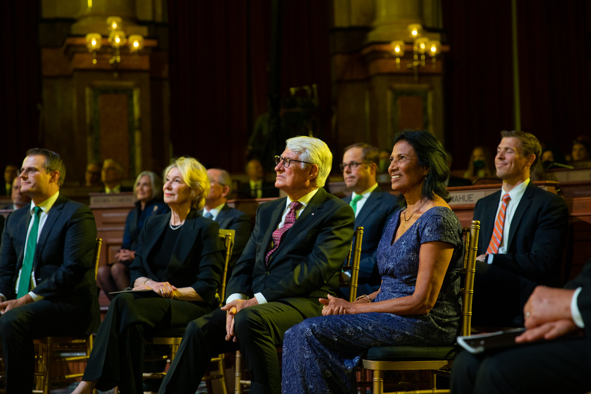 At the Laureate Award Ceremony, Thilsted and her husband Finn were seated with the Ruan family who has been the pillar of support for the World Food Prize Foundation. Photo by World Food Prize Foundation.