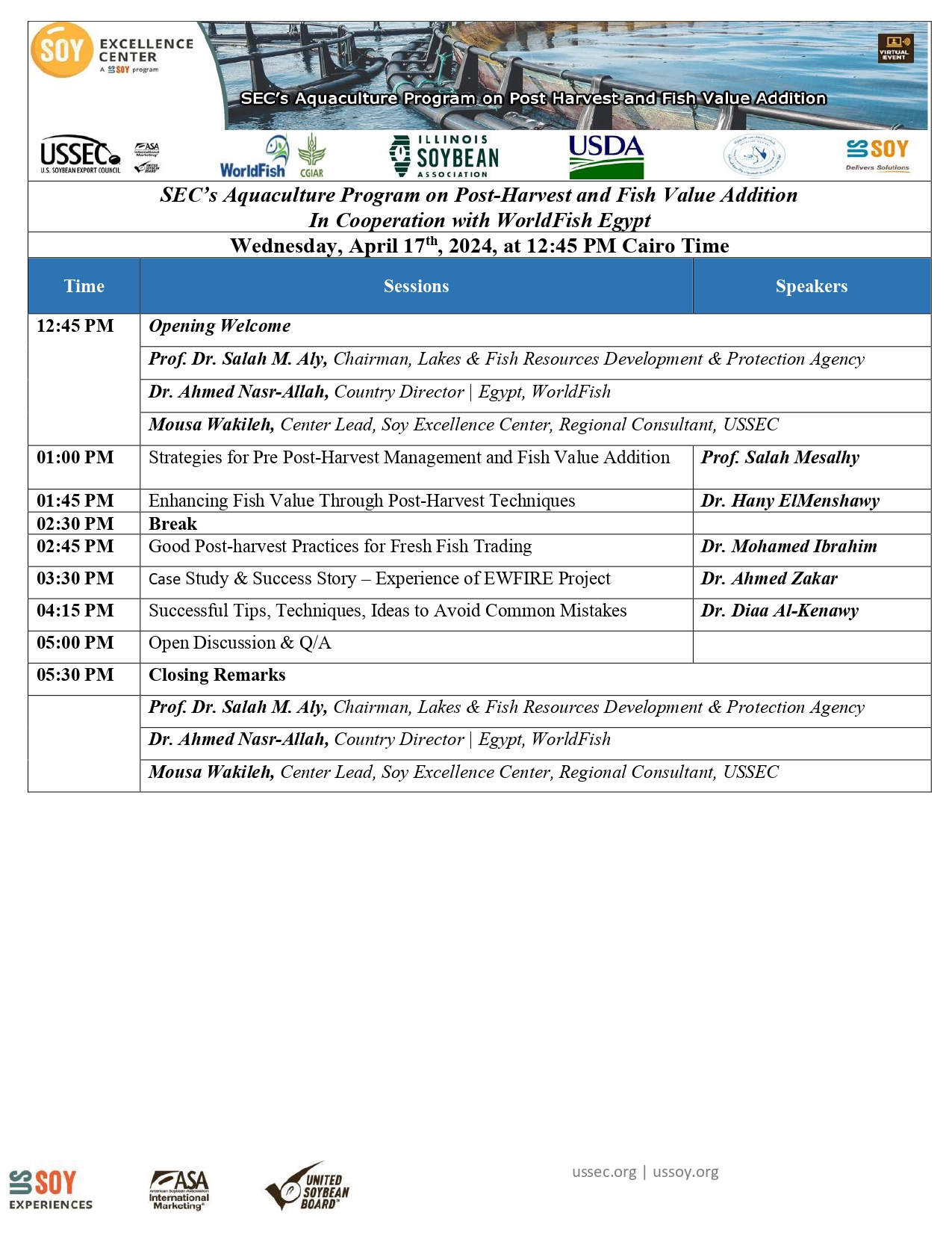 SEC Training Program: SEC’s Aquaculture Program on Post-Harvest and Fish Value Addition