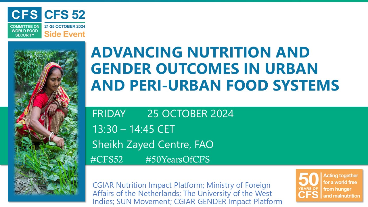CFS_Advancing nutrition and gender outcomes in urban and peri-urban food systems